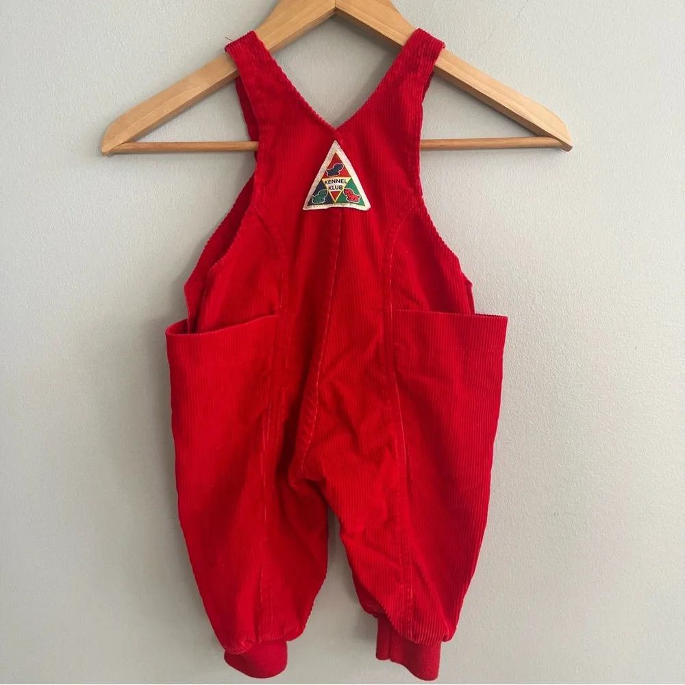 Vintage OshKosh Kennel Klub Corduroy Overalls Size 18 months Made in USA